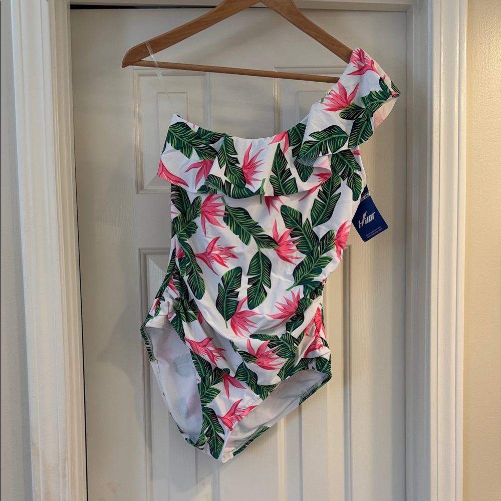 Floral One-Shoulder Swimsuit